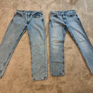 Men's Levi 511 Jeans Sized 33x30 Stone Wash Two (2) Pairs